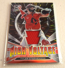 2021 Spectra High Voltage Jerseys Hyper Prizm /75 Tyler Stephenson Rookie RC