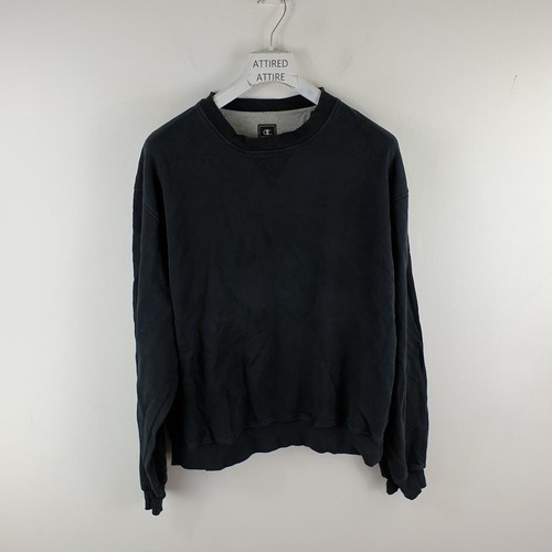 CHAMPION SWEATSHIRT MENS BLACK XL K76 