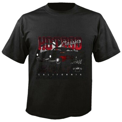 T-Shirt HOTROD CLASSICS VINTAGE CALIFORNIA OVERDOSE HOT ROD US CAR MUCLE CAR V8
