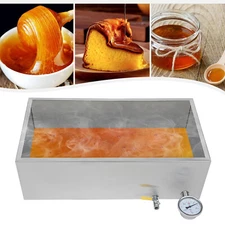 Stainless Steel Maple Syrup Evaporator Pan W/ Valve and Thermometer Boiling Pan