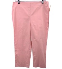 NWT Talbots Light Pink Cotton Heritage Fit Cropped Ankle Pants Size 10