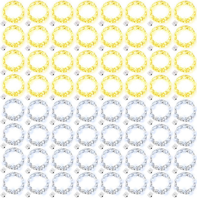 100 Pack LED Fairy Lights Battery Operated String Lights Bulk, 6.5 Feet 20 LED M