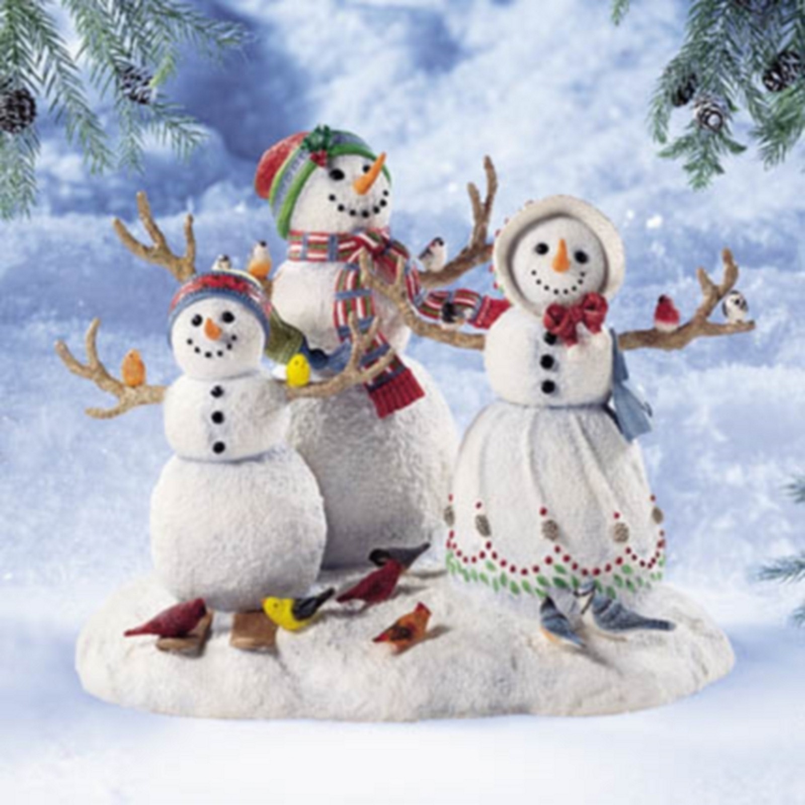 NEW! Lenox Birds of a Feather Snowman Family SculptureSnow KidsLynn