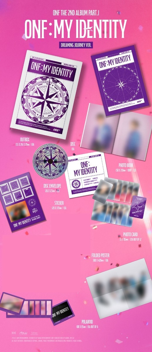 ONF 2nd Album Part.1 ONF MY IDENTITY 3Ver SET CD+Book+P.Card+