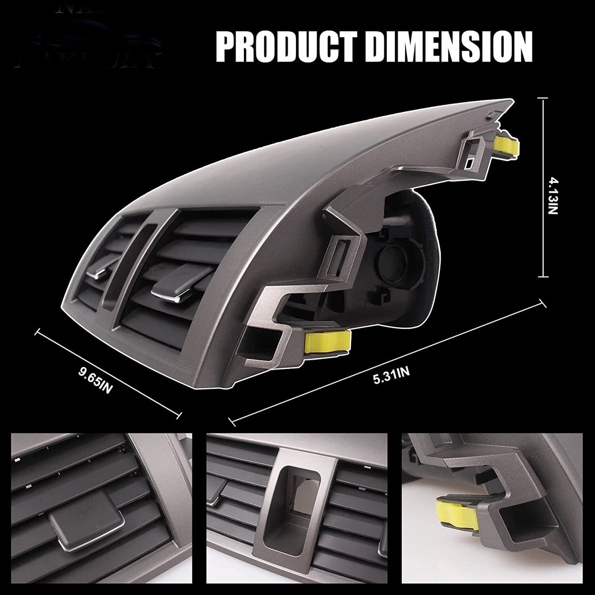 Center Dash Air Outlet Panel Car Front AC Air Vent Panel Assembly Bezel Replacement