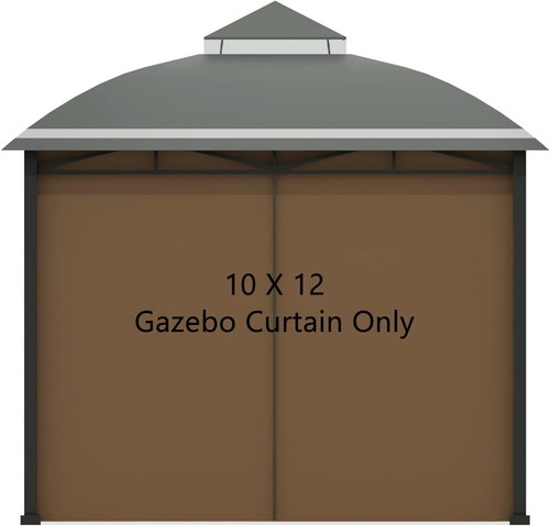 Gazebo Privacy Curtain Universal 10’X12’ Gazebo Curtains Waterproof Outdoor Priv | eBay