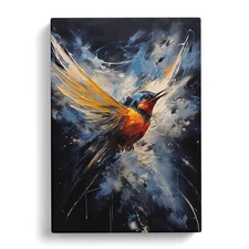 Swallow Gestural Canvas Wall Art Print Framed Picture Decor Living Room Bedroom