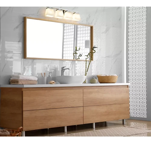 Astor 29 in. 4-Light Brushed Nickel Vanity-Light w/ Etched Opal Glass Shades 28B - Picture 2 of 6