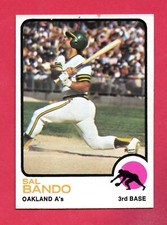 1973 Topps baseball #155 Sal Bando (pin hole)