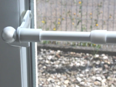 MARKENLOS Bastone di bloccaggio per tende asta per caffetteria montaggio senza attrezzi + incollaggio NUOVO