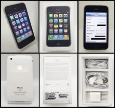 iPhone 3GS White (RARE) 32GB iOS 3.1.3 w Box Unlocked A1303 Near Mint Condition
