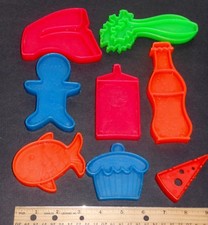 RARE Lot Of Vintage 1972 Fisher Price Tuff Stuff Play Pretend Food Cupcake Fish