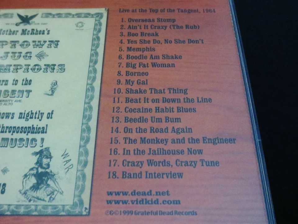 Grateful Dead Mother McCree's Uptown Jug Champions CD 1964 Bob Weir Jerry Garcia - Image 3 of 4