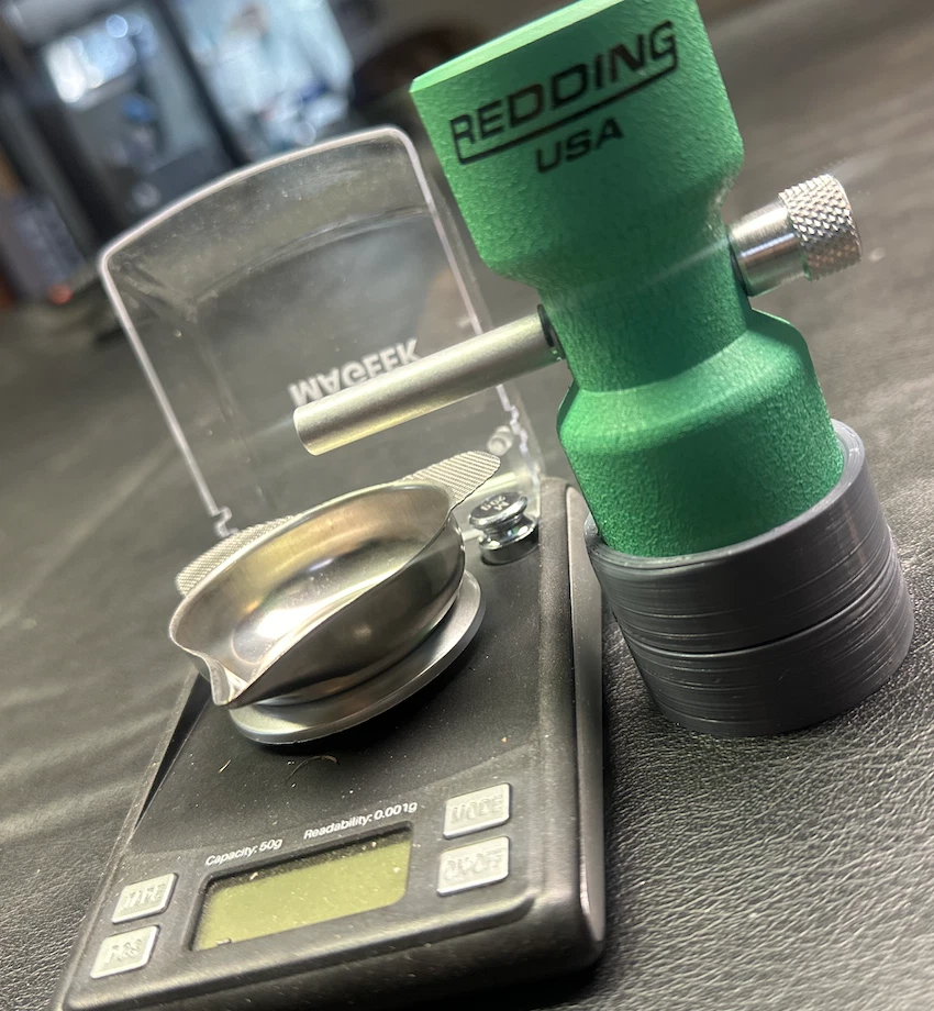 ELEVADOR AJUSTABLE para goteador de polvo Redding #5 (3 tamaños a elegir) Foto 3 de 4