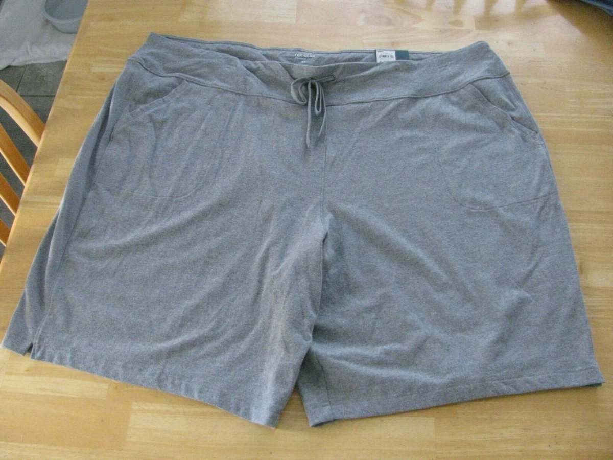 NWT TEK GEAR Essential Gear Mid Rise Pull On Bermuda Shorts Grey Size 3X