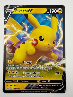 Pokemon TCG Pikachu V SWSH061 (JUMBO) Black Star Promo NM | eBay