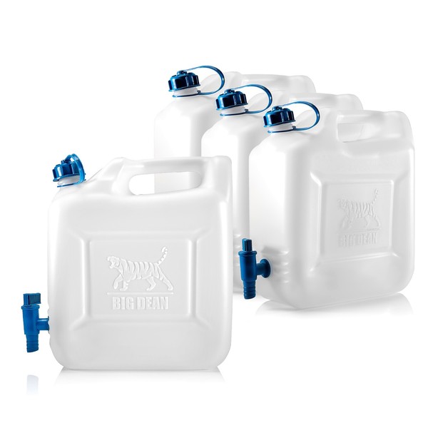 4X Wasserkanister Kanister BehäLter Mit Hahn 10L Tank Trinkwasser Camping Reise-image
