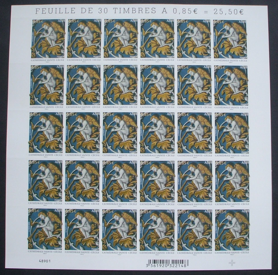 AA n°267 N** en feuille complète: Peinture de la cathédrale Sainte-Cécile - Photo 1/1