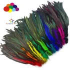 100Pcs 12-14Inch/30-35cm dyeing Cock Chicken Tail natural Feathers DIY Crafts