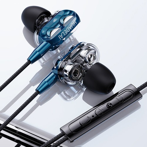 Dual Drive 6D Stereo Wired Earphone Headset Earbuds Bass 3.5mm Gaming With M.ar - Zdjęcie 9 z 14