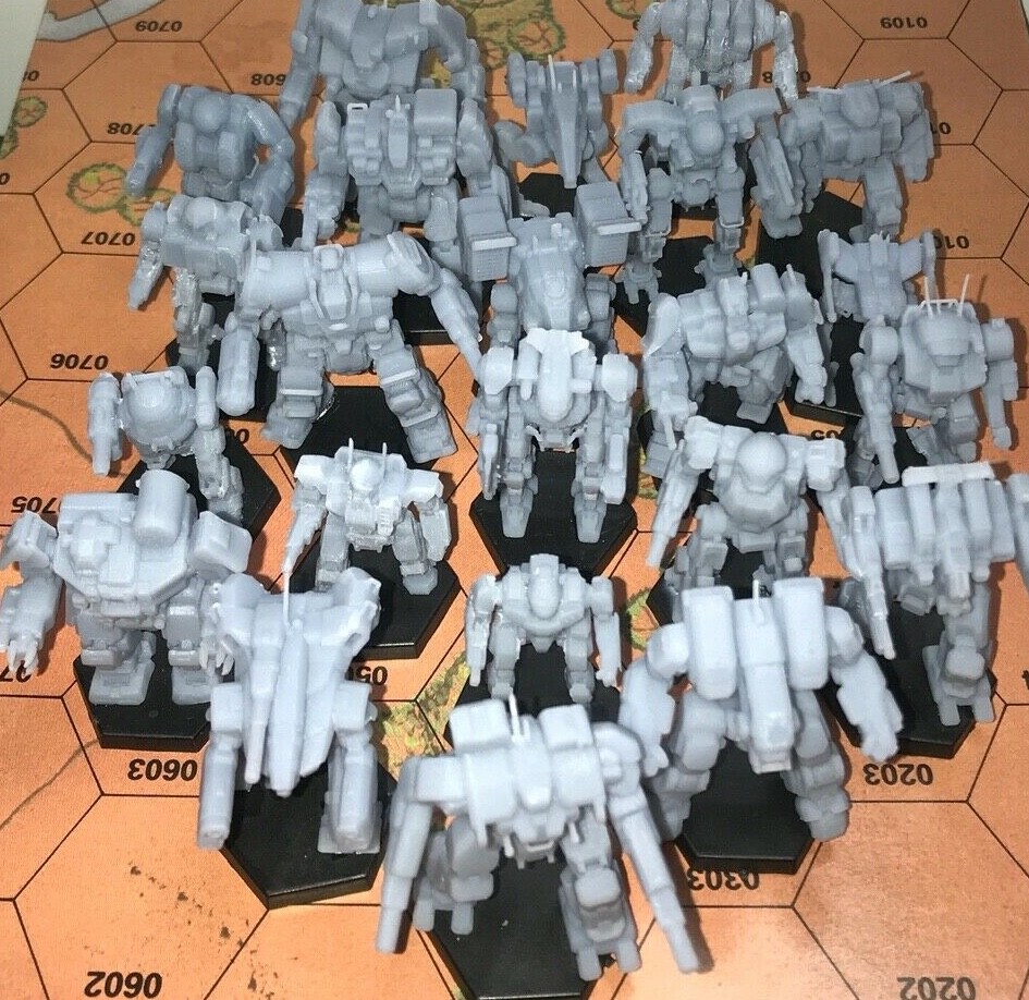 Wargaming Battletech Miniature Battletech TRO 3025/3028 - Stile MWO, Stampate Su Richiesta, Non Dipinte, Per Wargaming Miniature TRO 3025 3028