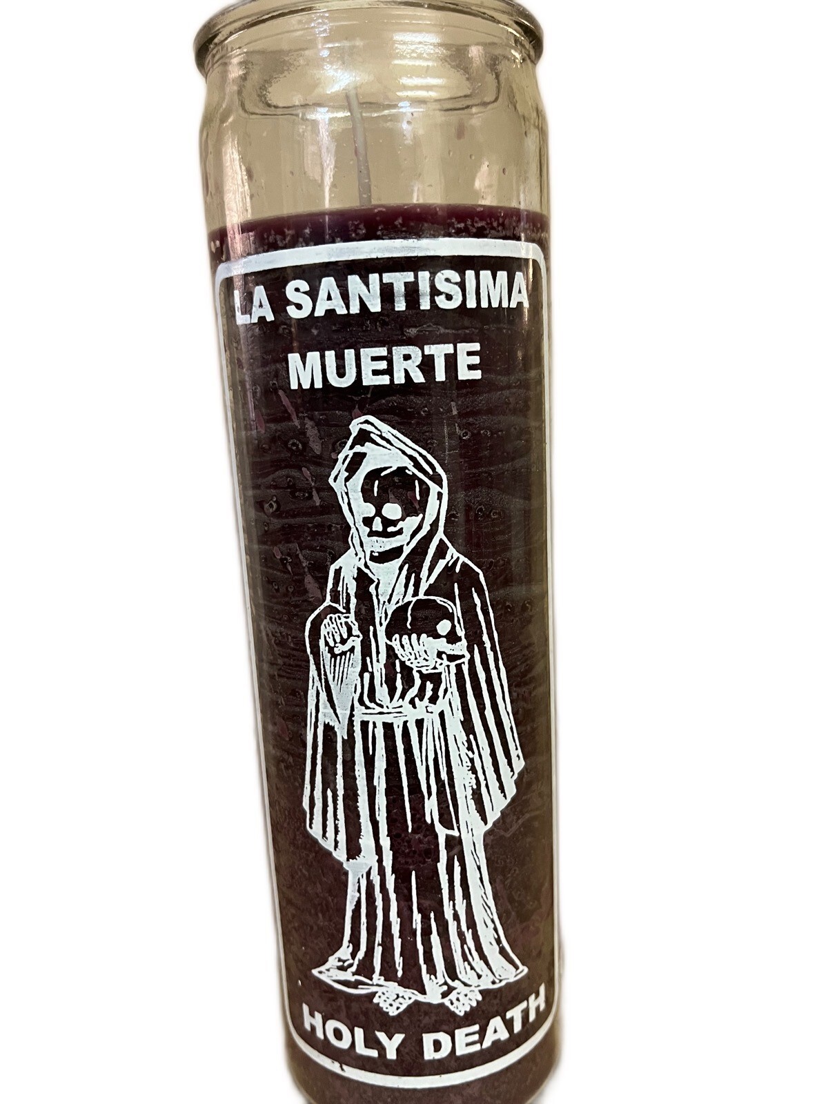 Santa Muerte Veladora Poderosa Con Oracion /Holy Death Candle with