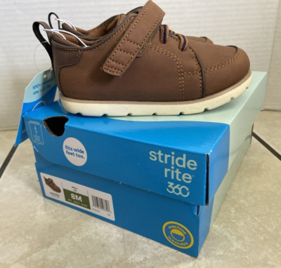 Boy's Stride Rite 360 Ethan Shoes Size 8 (8M) Tan *NEW* KB009501