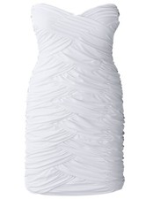 Bandeau-Kleid Gr. 32-34 Weiß Cocktailkleid M...
