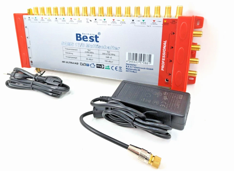 BEST Multiswitch Multischalter 17/8  DIGITAL HD 4K, 8 Teilnehmer, UltraHD 3D NEU - Bild 3 von 4