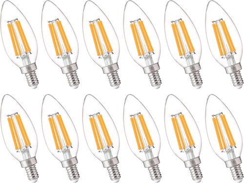 12-Pack 100W Equivalent Dimmable E12 LED Bulbs - Soft White, 800 Lumens - Picture 3 of 9