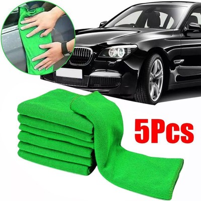 5pcs Microfiber Towel Cleaning Cloth No-Scratch Rag Polishing 2024 Car C4C7