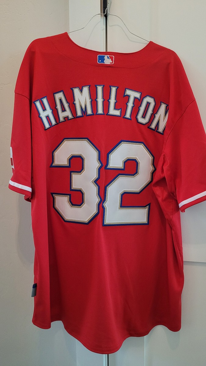 Vintage Authentic Majestic MLB Texas Rangers WS Josh Hamilton #32