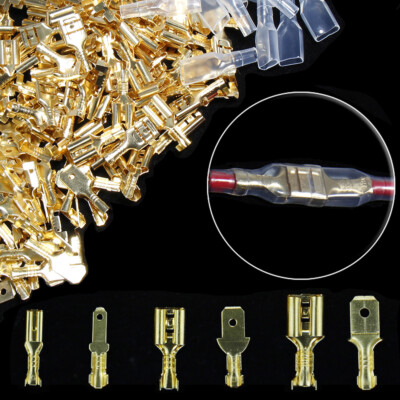 900/30x 2,8mm 4,8mm 6,3mm Flachstecker Flachsteckhülsen Kabelschuh mit Isolation