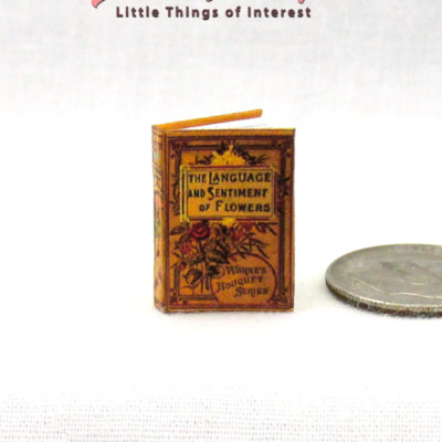 THE LANGUAGE OF FLOWERS 1:12 Scale Miniature Readable Illustrated Book