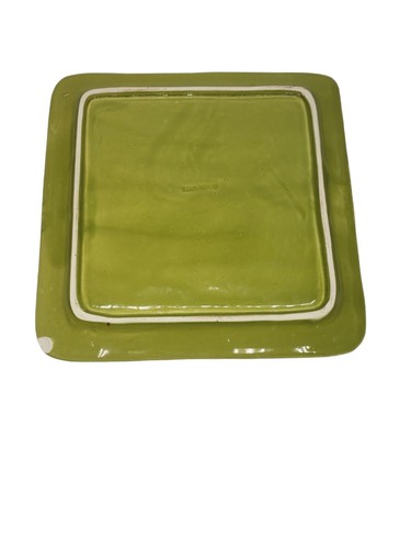 Vintage Green Brown Figural Fruit Jar Pot Lid With Plate BY Barbara Eigen - Picture 10 of 11