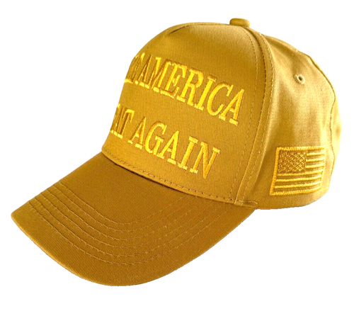 Official Trump ...GOLD / GOLD 45-47 MAGA - Hat - (Made in USA) - Picture 2 of 4