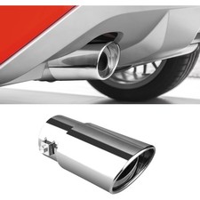 Universal Chrome Exhaust Tip 1.52.1 Inlet Stainless Steel Adjustable Car