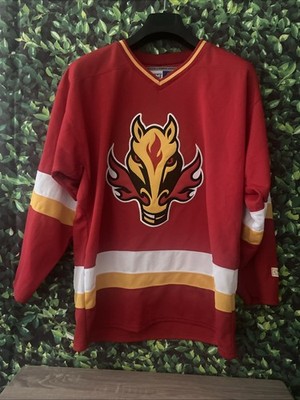CCM - NHLアイスホッケーカルガリーフレームス12番IGINLA Blastyジャージ Vintage NHL CCM Hockey Calgary Flames Blasty Jersey Adult Medium