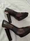 BCBGirls Leather Snakeskin Round Toe Heel Pumps, Size 7.5 Multicolored — photo 2