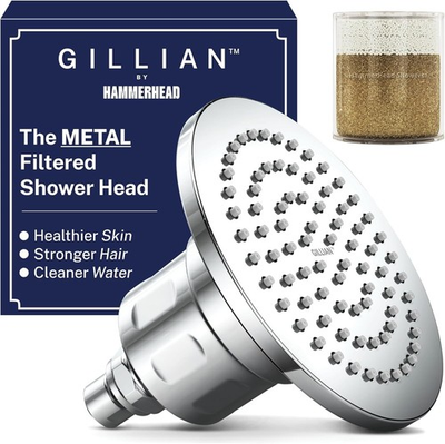 #ad Gillian™ by Hammerhead Metal Filtered Shower Head – Genuine KDF 55 Shower Filter $202.41