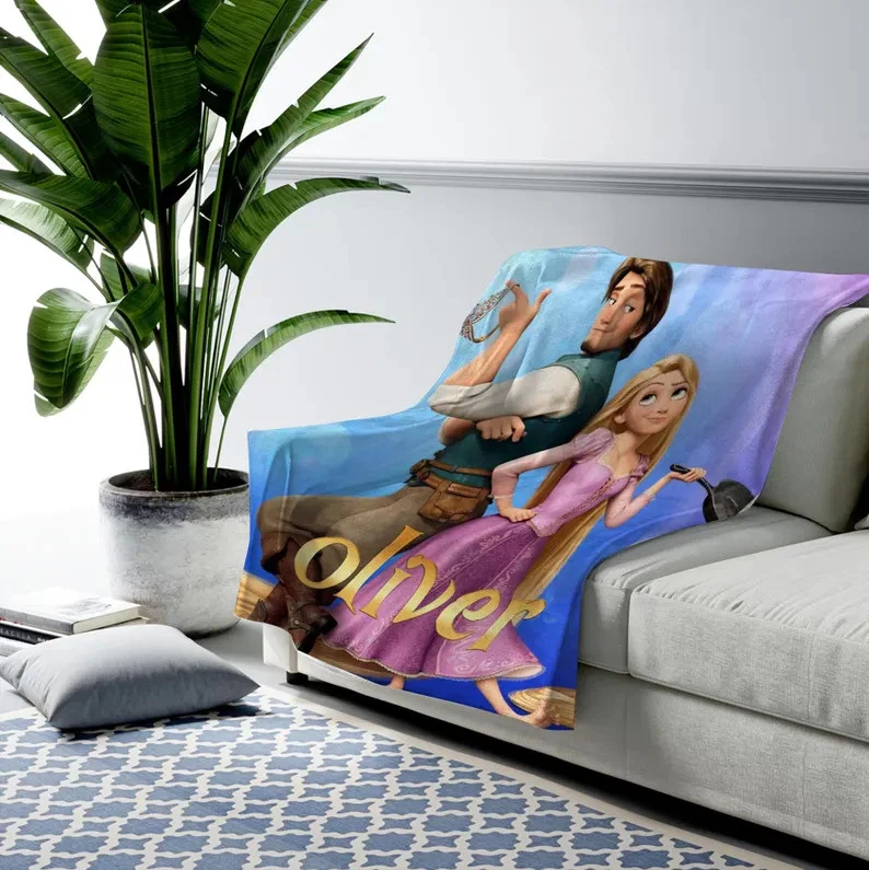 Disney Tangled Rapunzel Princess & Prince Customize Fleece Blanket