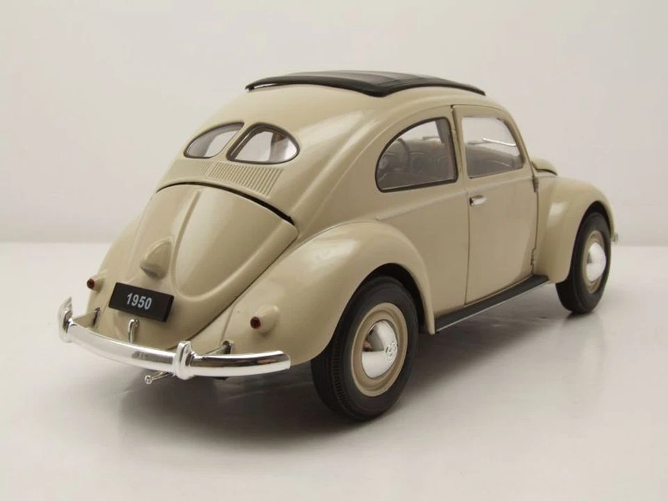 WELLY, VOLKSWAGEN Maggiolino classico 1950 Beige, 1/18,  WEL18040BEIGE - Immagine 2 di 4