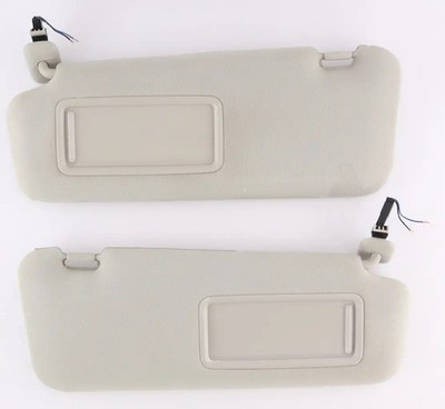 07 - 15 Mazda CX-9 Driver And Passenger Sun Visor Set With Lights Light Gray