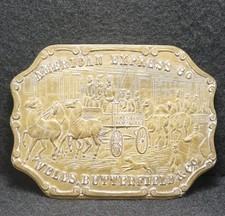 WI05122 VINTAGE 1970s AMERICAN EXPRESS CO. WELLS BUTTERFIELD  CO. BELT BUCKLE