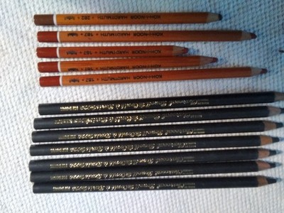 Konvolut Conte a Paris 728HB 7 Stifte schwarz, 5 Stifte Koh-i-noor