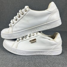 GUESS - WHITE Women's LOVEN - WGABUZZ-R Casual Lace-up Sneakers, US 9 - RARE