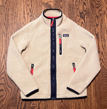 Patagonia Retro Pile Fleece Jacket Kids Medium El Cap Khaki Oatmeal