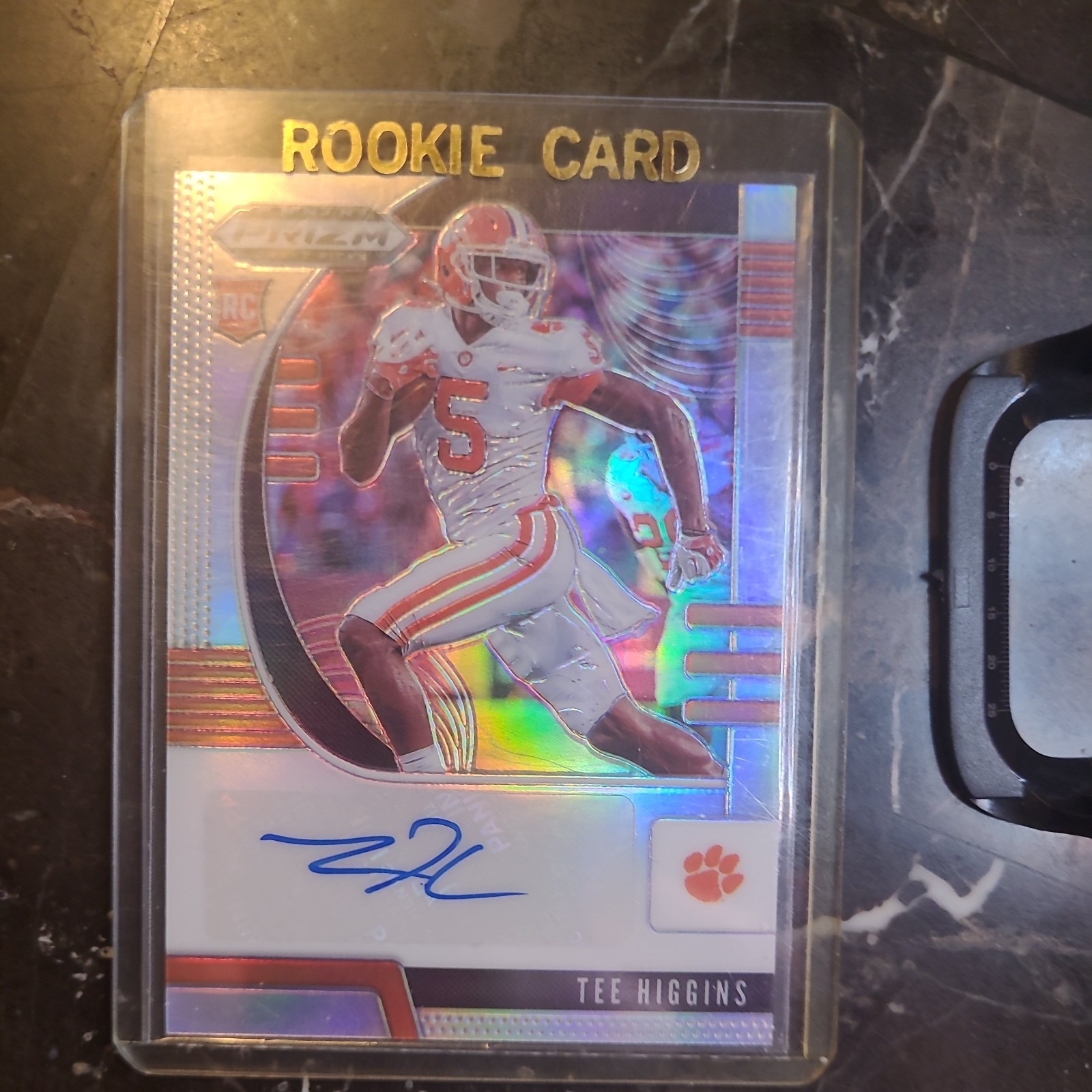 2020 Prizm Draft Picks Tee Higgins Auto Rookie Card Clemson Silver Refractor