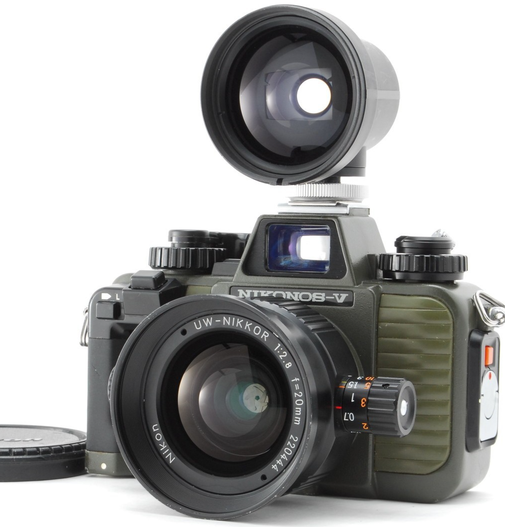 Nikon NIKONOS-V UW-NIKKOR 20mm F2.8 オリーブ Exc+5] Nikon Nikonos V Underwater Film Camera UW Nikkor 20mm F2.8