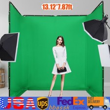 13.12 7.87ft Photography Backdrop Stand Kit with Green Cloth For Photo Studio